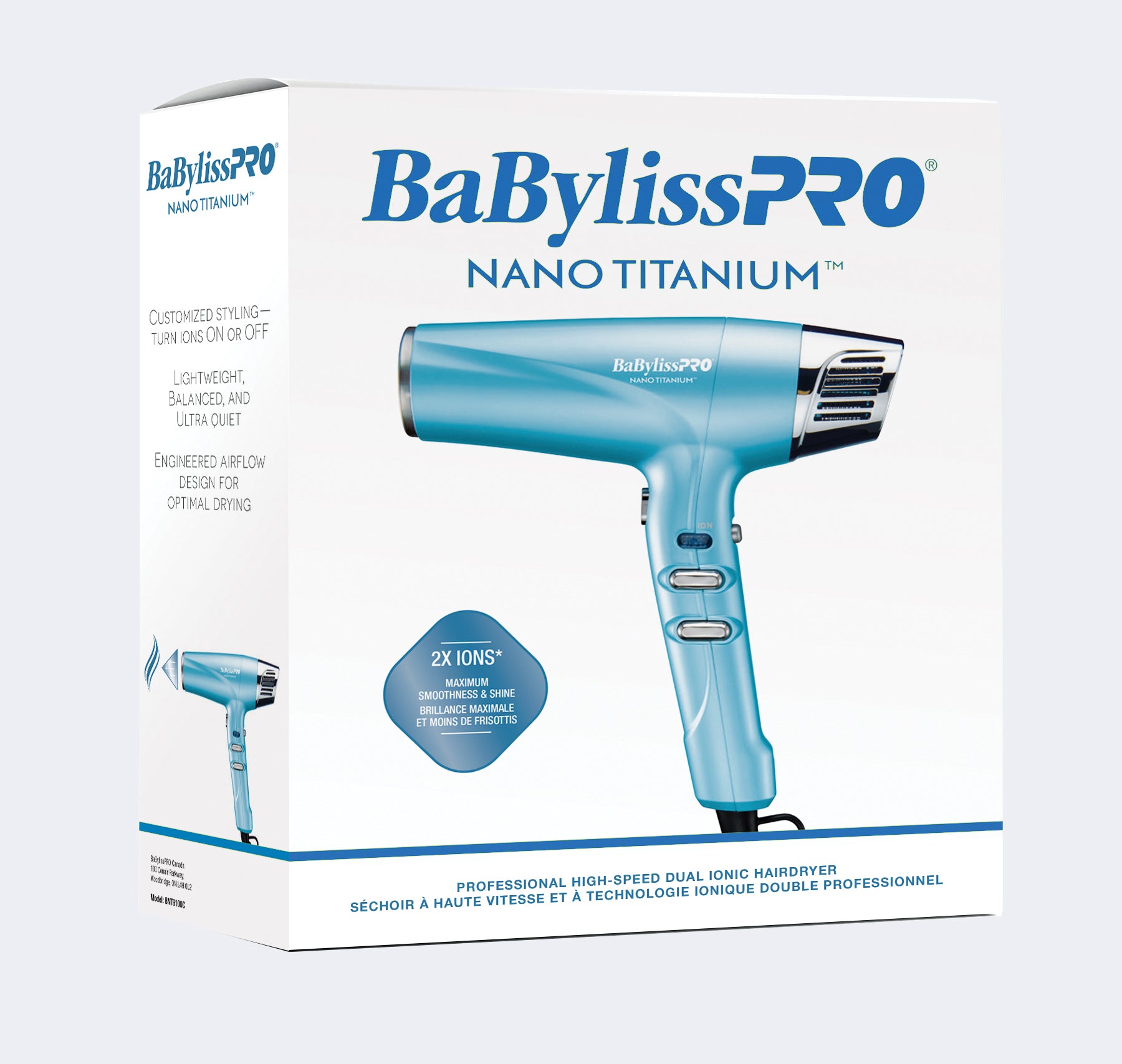 BaBylissPRO® Nano Titanium™ Séchoir ionique double