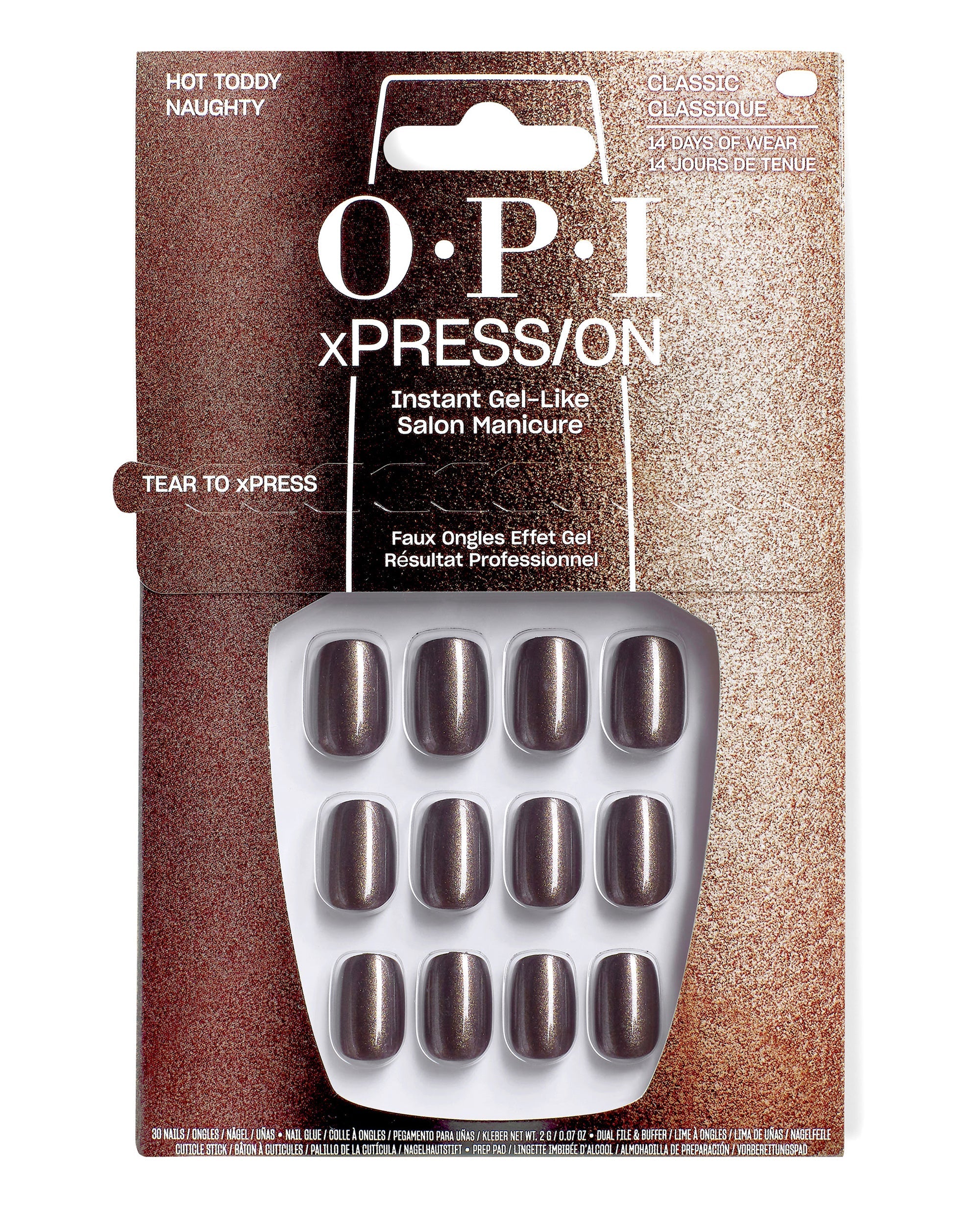 O.P.I xPression Hot Toddy Naughty Press-On Nails