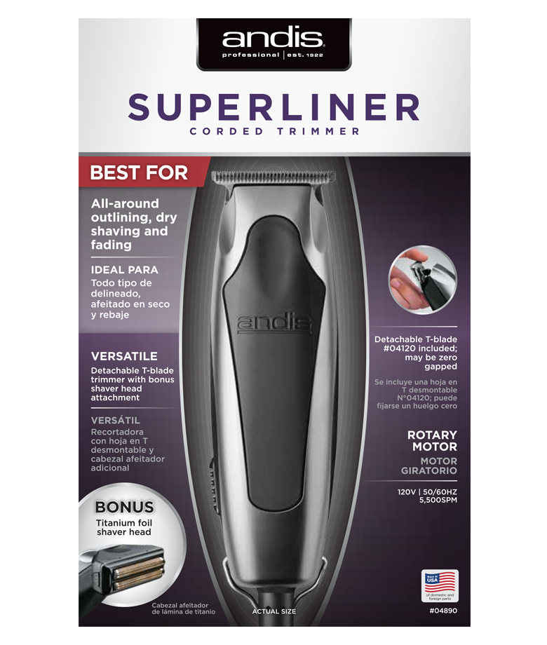 SuperLiner T-Blade trimmer with bonus shaver head