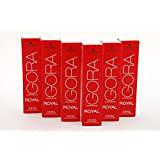 IGORA ROYAL Permanent Hair Color 3-68 Dark Brown Chocolate Red pack of 6