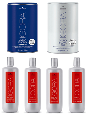 Schwarzkopf IGORA Vario Blond Bleach Powder, 2 Piece IGORA Developer 3% 6% 9% 12% Liter - Scentbar