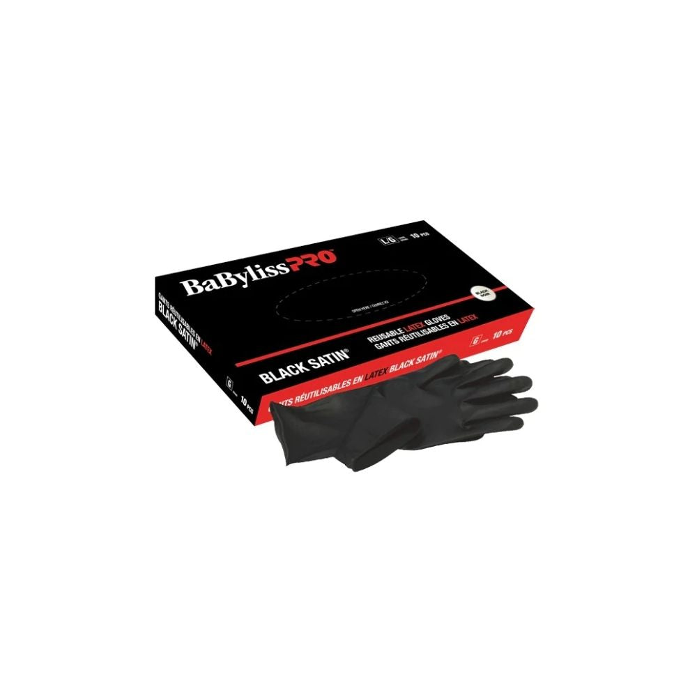 BABYLISSPRO GANTS EN LATEX NOIR LARGE BTE10