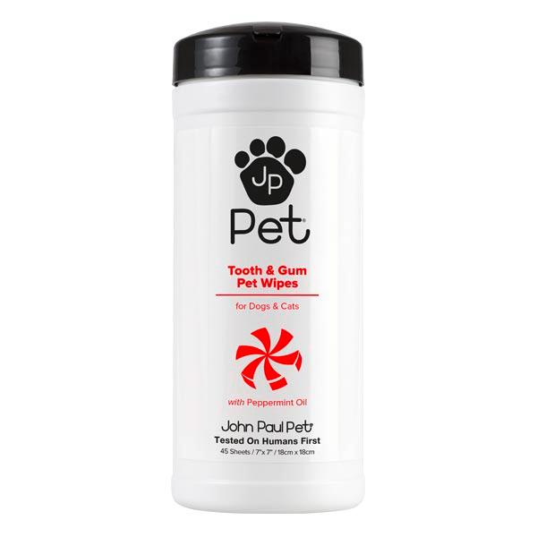 Lingettes Pour Chiens Et Chats JOHN PAUL PET Tooth &amp; Gum Wipe Dents Gencives