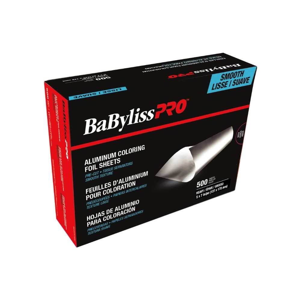 BABYLISSPRO PAPIER ALUM LISSE EPAIS 5X7PO BTE500