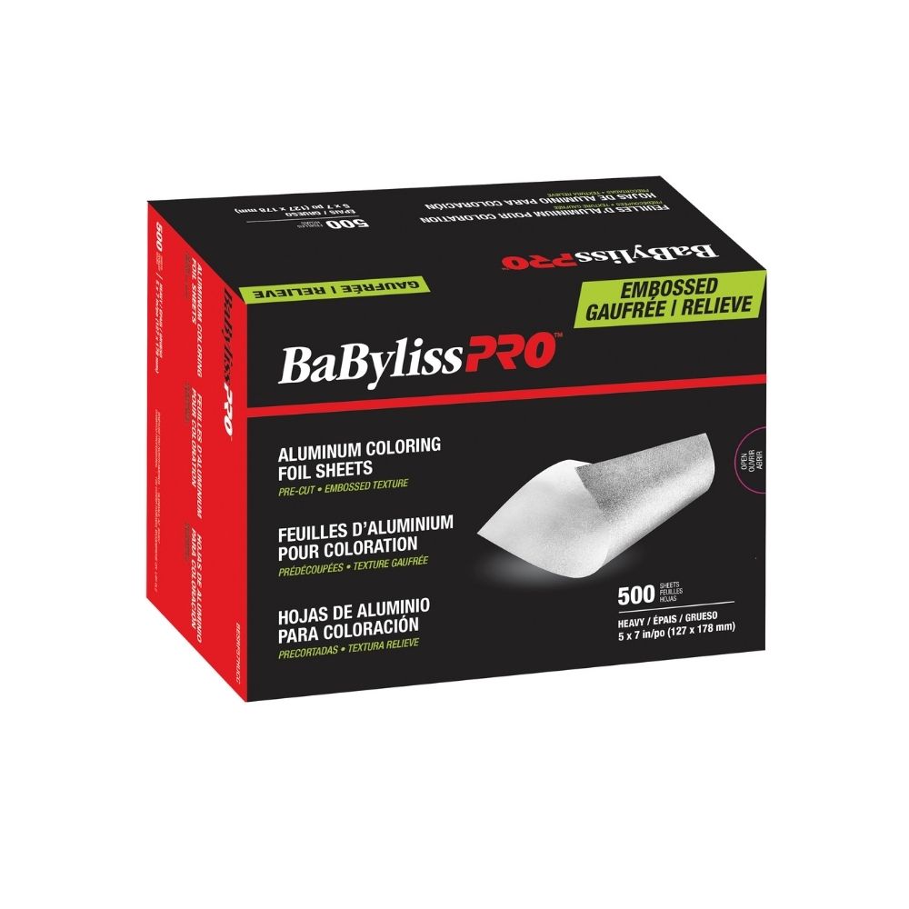 BABYLISSPRO PAPIER ALUM GAUFRE EPAIS 5X7PO BTE500