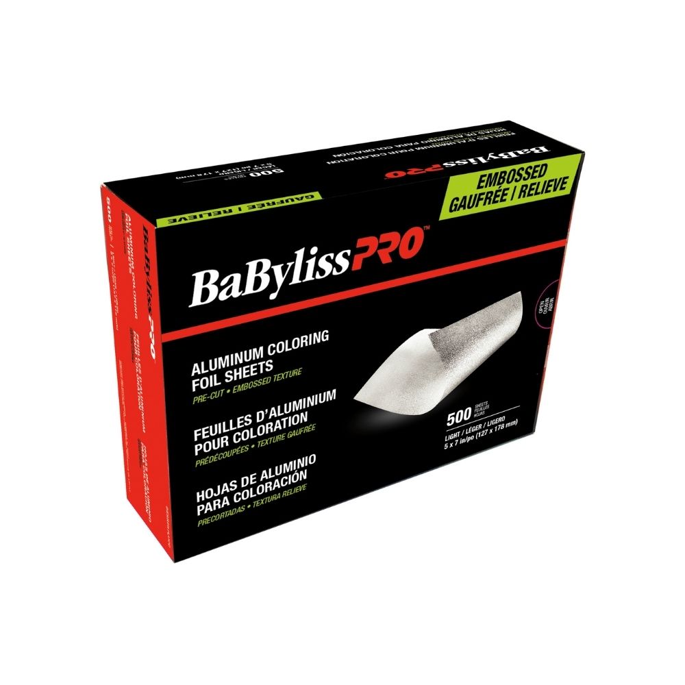BABYLISSPRO PAPIER ALUM GAUFRE LEGER 5X7PO BTE500