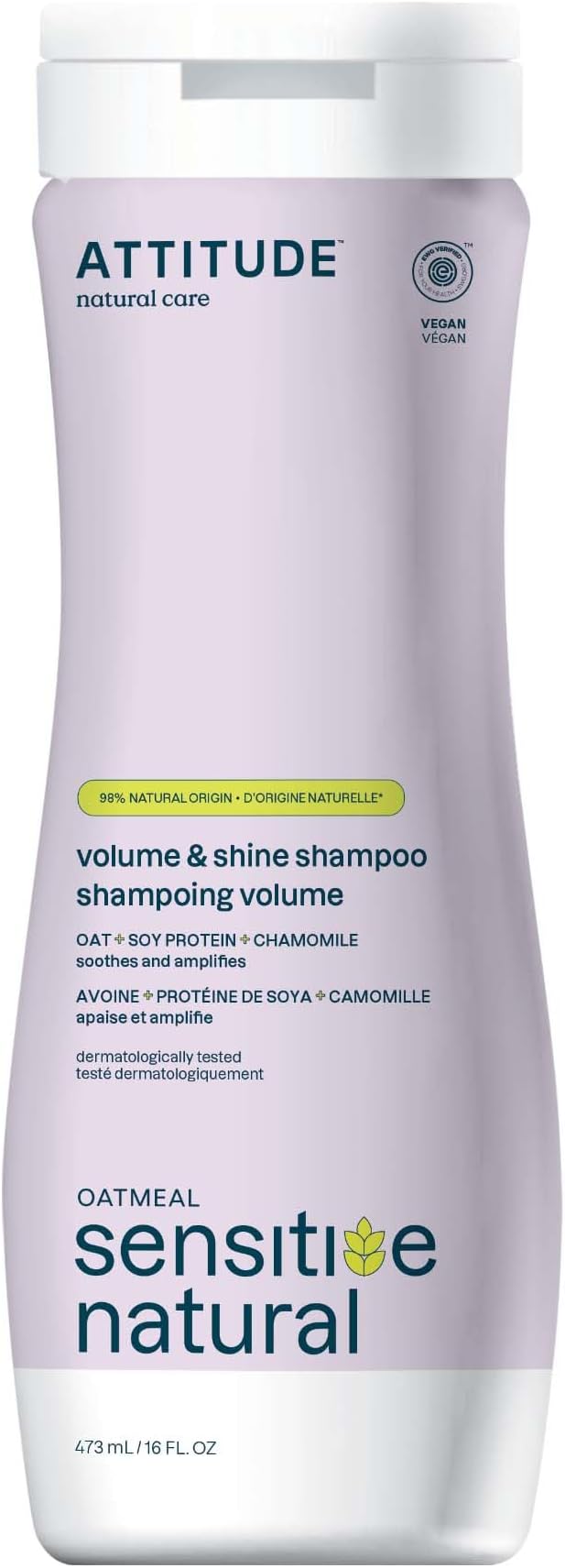 ATTITUDE Volume and Shine Hair Shampoo for Sensitive Dry Scalp