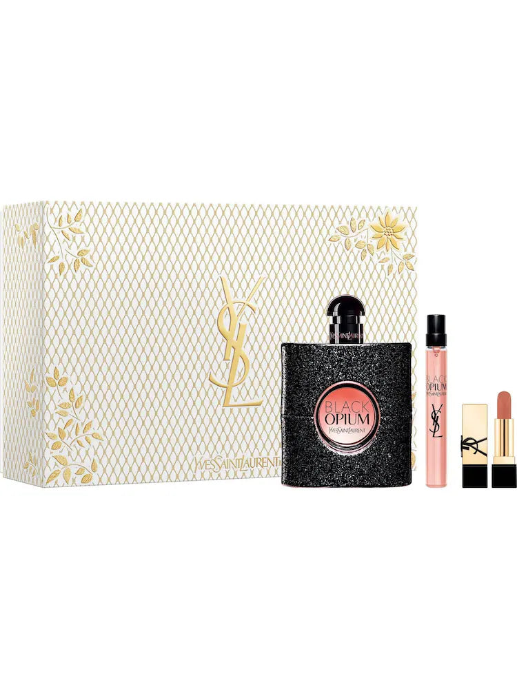 Yves Saint Laurent Black Opium Eau de Parfum 90ml + 10ml Duo with Mini Lipstick Gift Set