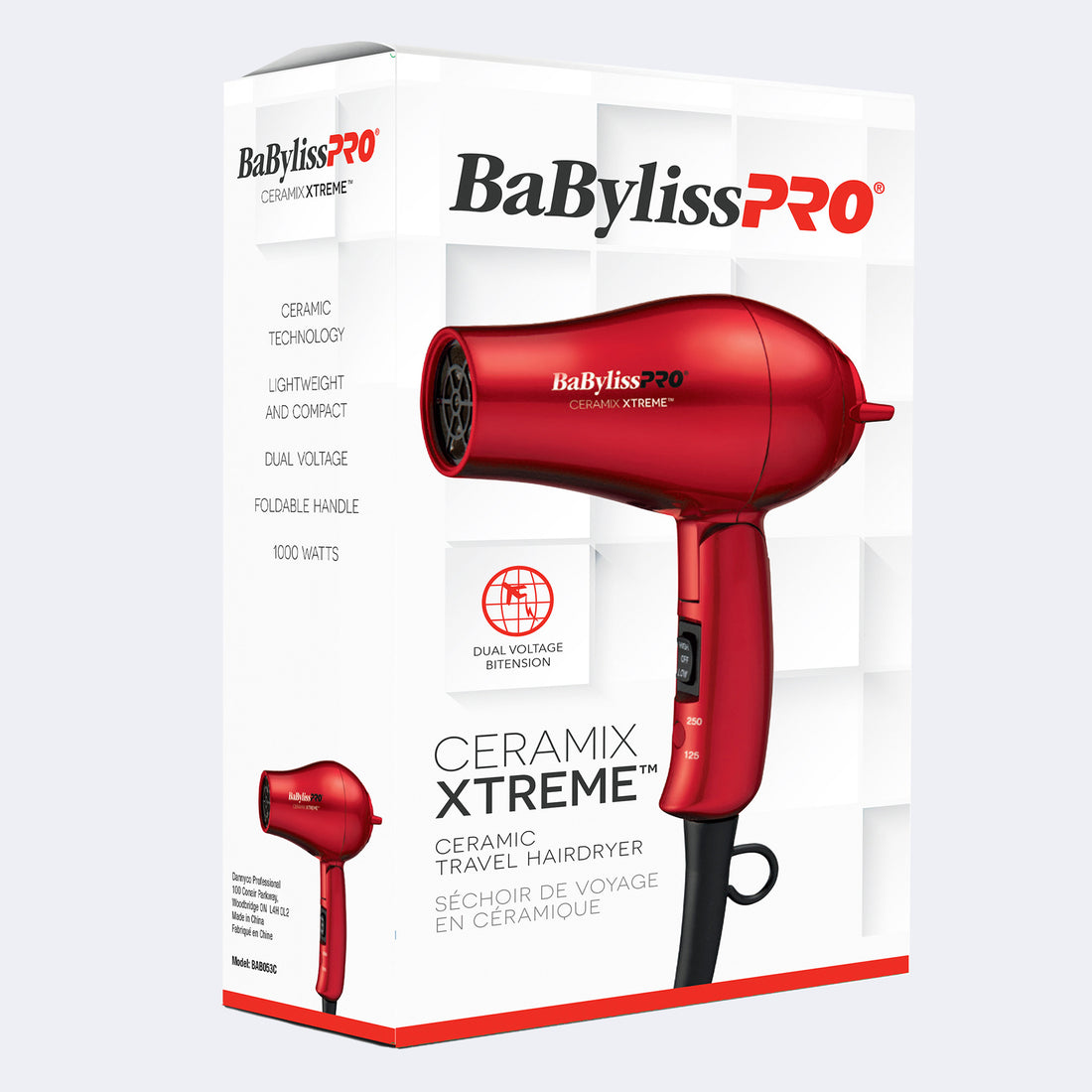 BaBylissPRO® Ceramix Xtreme™ Séchoir De Voyage