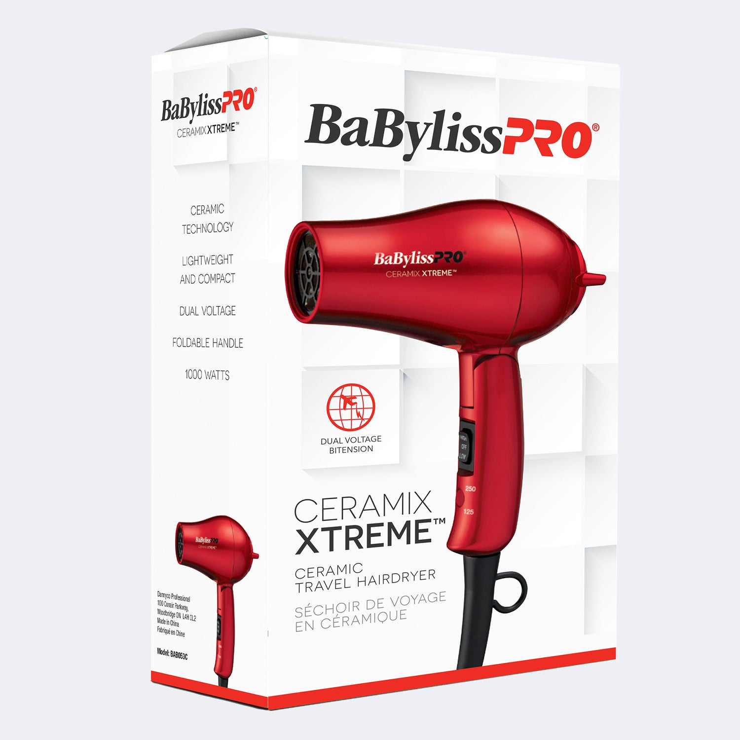 BaBylissPRO® Ceramix Xtreme™ Séchoir De Voyage