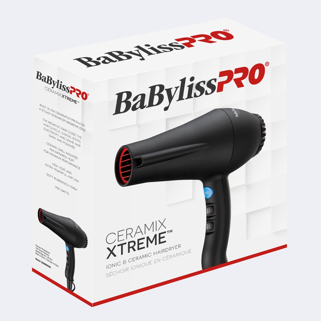 BaBylissPRO® Ceramix Xtreme™ Séchoir Ionique Noir
