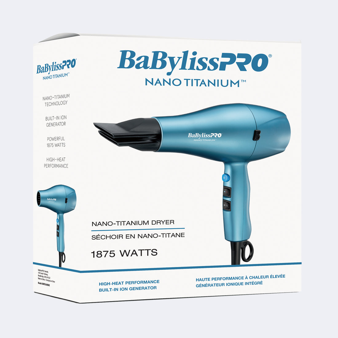 BABYLISSPRO NANOTITANIUM SECHOIR IONIQUE BLEU 1875W