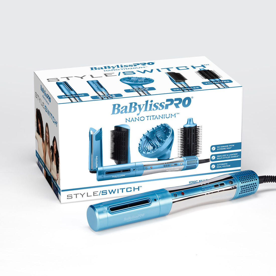 BaBylissPRO® Nano Titanium™ StyleSwitch™ Ionic Multi-Styler &amp; Dryer