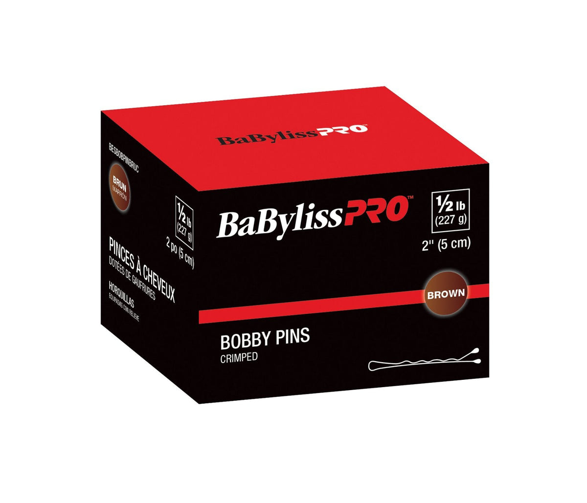 BABYLISSPRO BOBBY PINS TEXTUREES BRUN 2PO 0.5LB - Scentbar