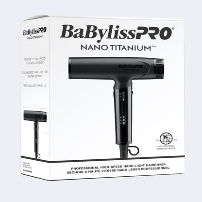 BaBylissPRO® Nano Titanium™ Lightweight Nano High Speed Dryer (Matte Black) - Scentbar