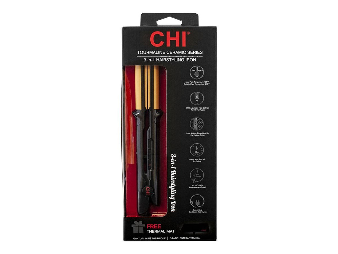 CHI 1-inch Tourmaline Ceramic 3-in-1 Hairstyling Iron - Scentbar