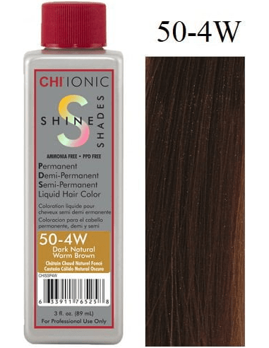 CHI Ionic Shine Shades Liquid Hair Color 50-4W Dark Natural Warm Brown - Scentbar