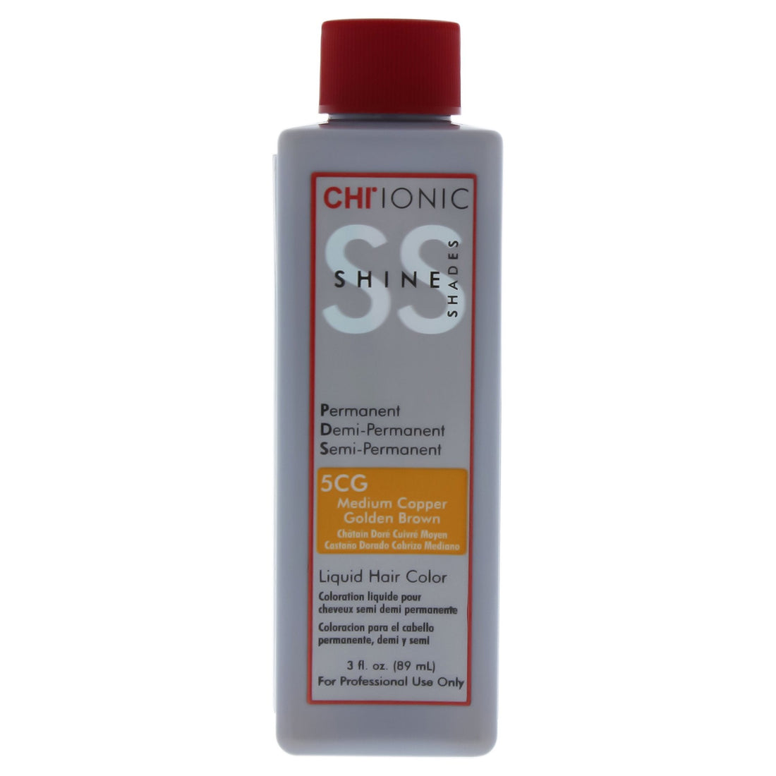 CHI Ionic Shine Shades Liquid Hair Color - 5CG Medium Copper Golden Brown - Scentbar