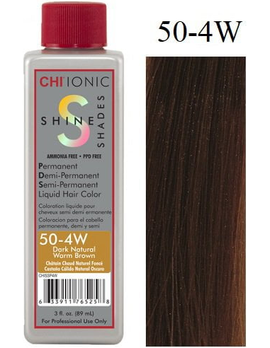 CHI Ionic Shine Shades Liquid Hair Color 50-4W Dark Natural Warm Brown