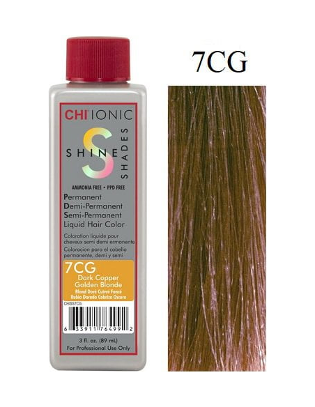 CHI Ionic Shine Shades Liquid Hair Color 7CG Dark Copper Golden Blonde