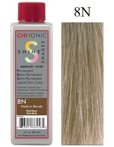 CHI Ionic Shine Shades Coloration liquide pour cheveux Blond moyen 8N