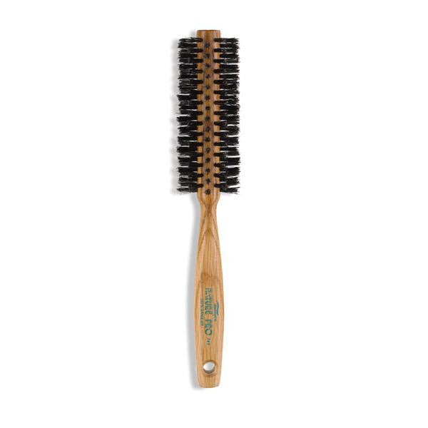 Dannyco Brosse circulaire avec manche en bois de chêne et poils de sanglier naturels - Moyenne