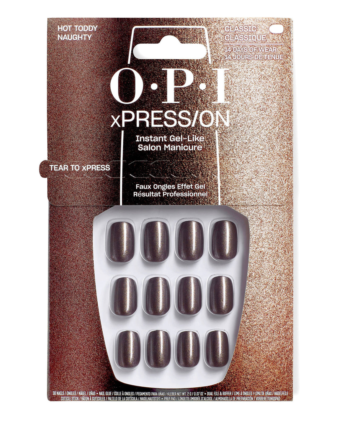 O.P.I xPression Hot Toddy Naughty Press-On Nails