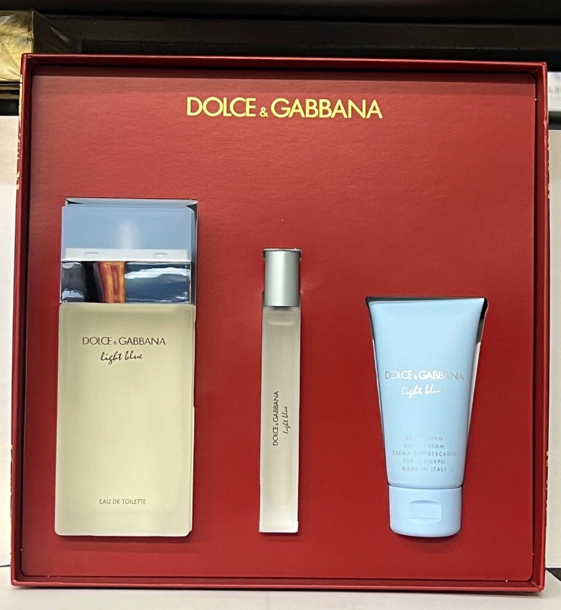 Light Blue by Dolce and Gabbana for Women - 3 Pc Gift Set - Scentbar