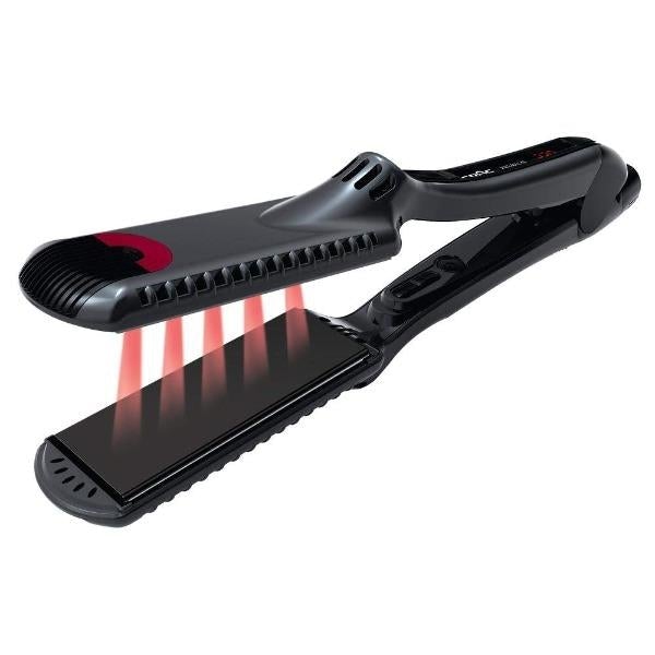 Infrared Plate Titanium Flat Iron, Black, 1.5 Inch