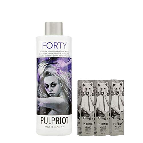 Combo Superior Scalp Developer Fourty Vol and 3 x Ash Toner