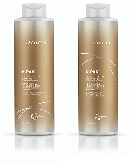 Joico K-PAK Daily Reconstructing Shampoo &amp; Conditioner Set, Repair &amp; Prevent Breakage| Boost Shine, for Damaged Hair
