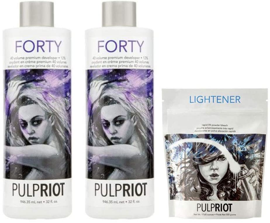 Combo Twin Superior Scalp Developer 12% Fourty Vol and Powder Lightener