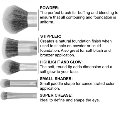 Glam Makeup Brush Set &amp; Case
