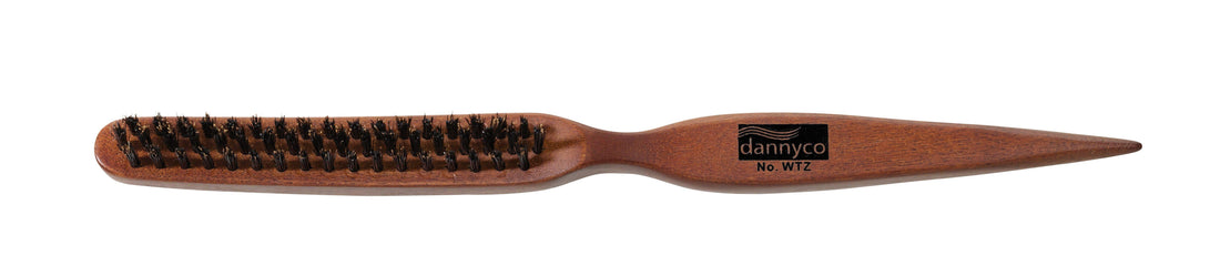Wood Teasing Brush with Reinforced Boar Bristles