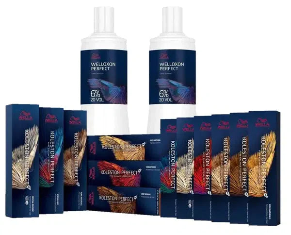 WELLA CREME DEVELOPER &amp; WELLA KOLESTON COLOURS BUNDLE 12 colors
