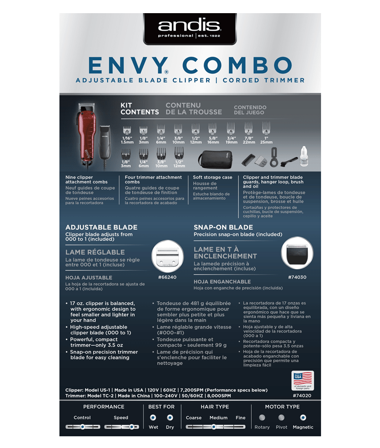 Andis Envy Combo 74020 - Scentbar