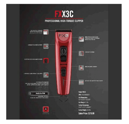 BaByliss PRO FX3 Collection Red FXX3C clipper - Scentbar