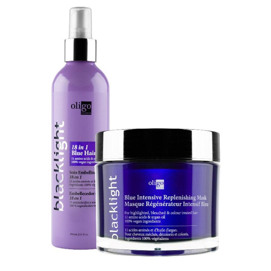 Blacklight 18 in 1 Blue Hair Beautifier and Blue Intensive Replenishing Mask Duo - Scentbar