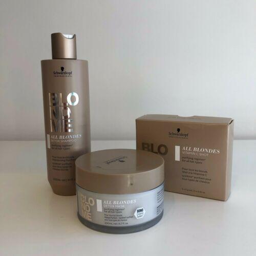 BlondMe All Blondes Detox Shampoo 10oz Mask 6.7oz Vitamin C Shot Set - Scentbar