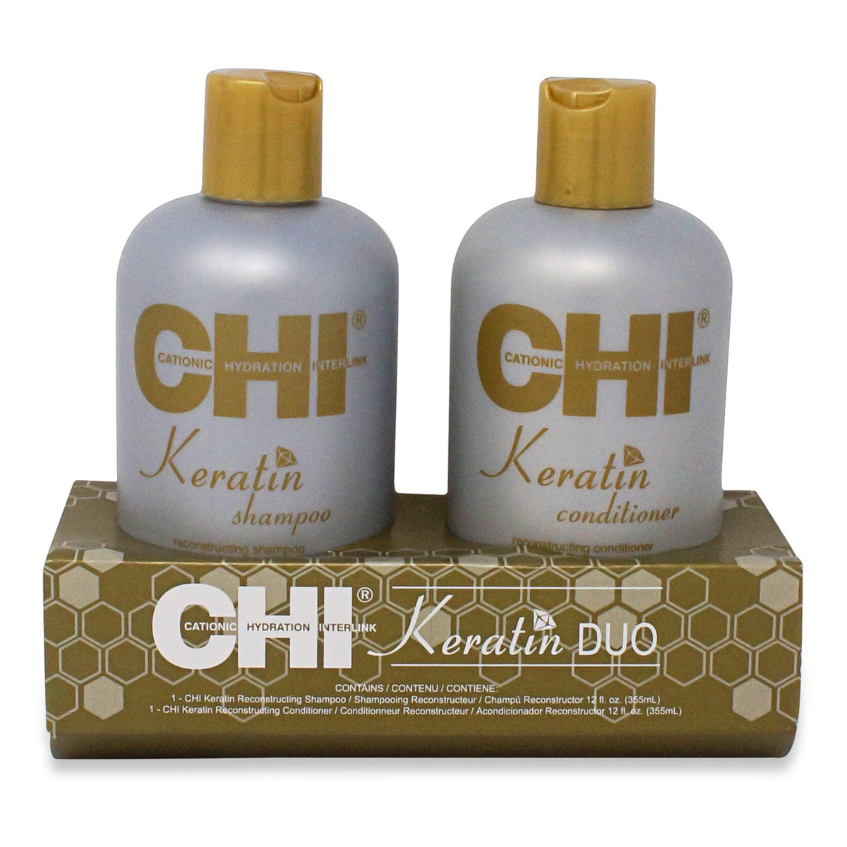 CHI Keratin The Gold Treatment Duo 355ml - Scentbar
