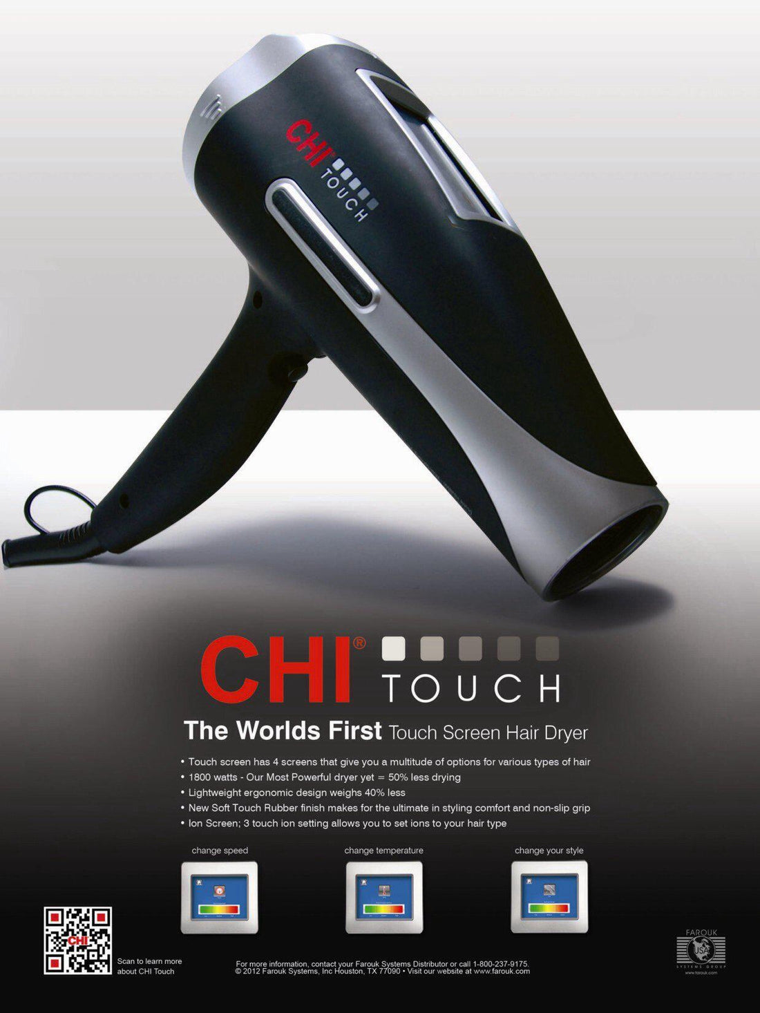 CHI Touch Low EMF hair dryer - Scentbar