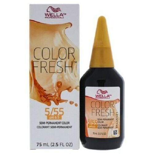 Color Fresh Cool 5/55 Light Brown/Intense Red Violet Hair Color - Scentbar
