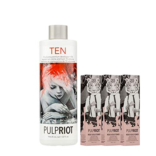 Combo Superior Scalp Developer Ten Vol and 3 x Toner Rose Gold - Scentbar