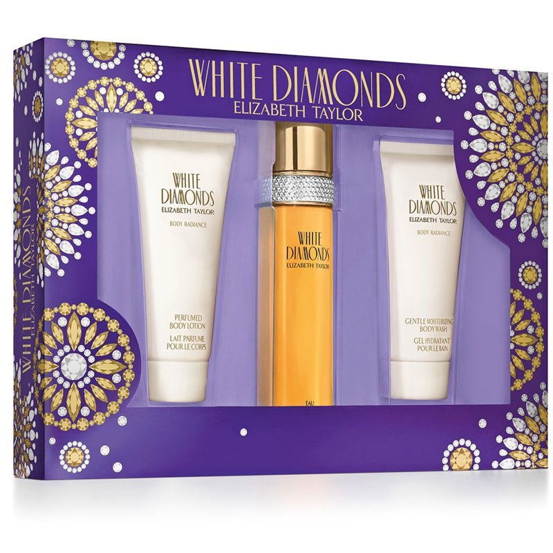 Elizabeth Taylor White Diamonds Eau De Toilette 100ml 3 Piece Gift Set - Scentbar