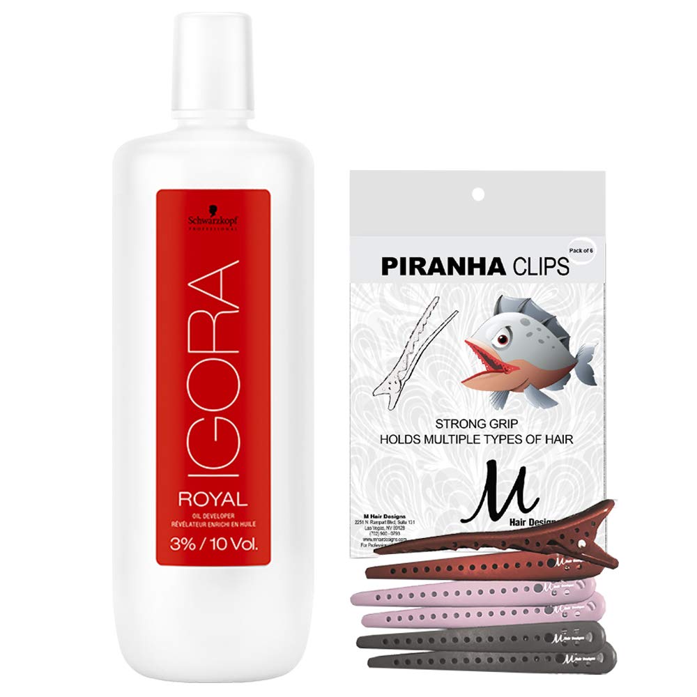 Igora Royal 3% 10 Volume Developer Liter Piranha Hair Clips - Scentbar