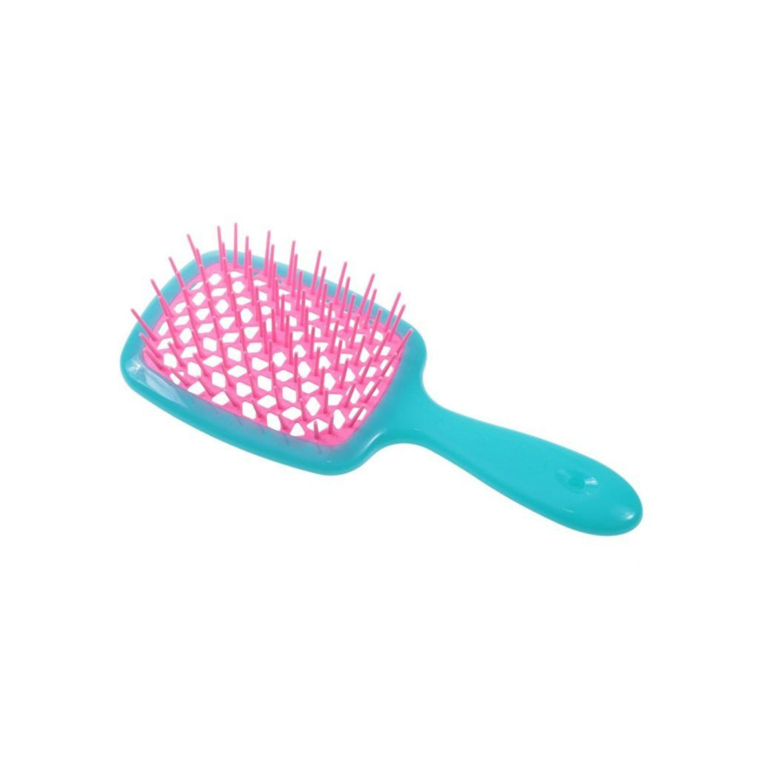 Super Brush - Turquoise Brush With Fuchsia Pins