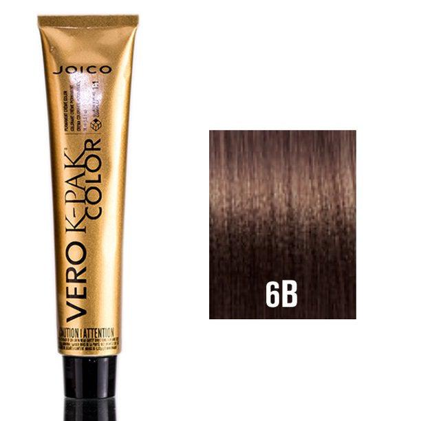 Joico Vero K-PAK Permanent Creme Color 6B Light Beige Brown - Scentbar