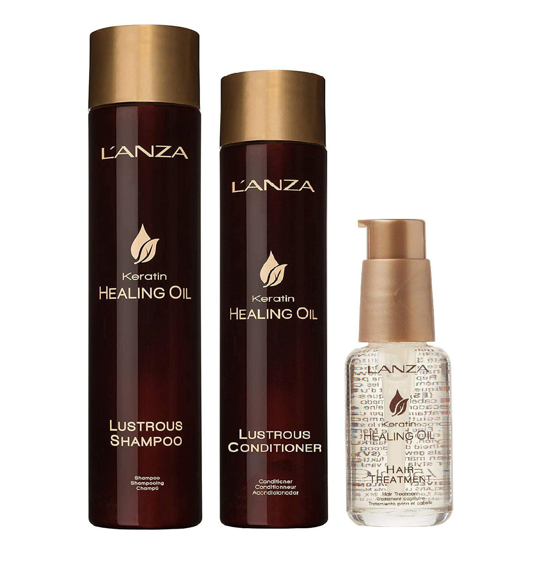 Keratin Healing Oil Trio: Lustrous Shampoo Conditioner and Hair Treatment - Scentbar