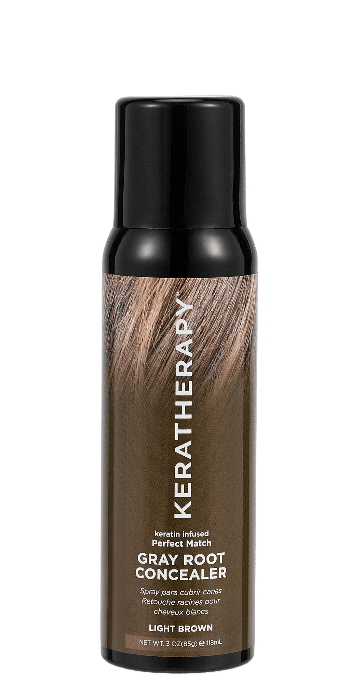 Keratin Infused Perfect Match Gray Root Concealer Light Brown - Scentbar