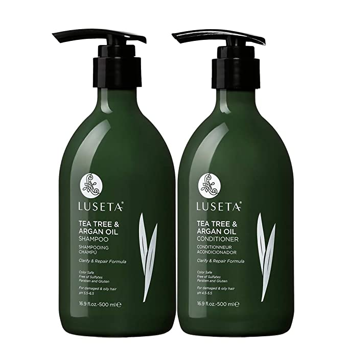 Luseta Tea Tree &amp; Argan Oil Detangling Shampoo &amp; Conditioner Set - Scentbar